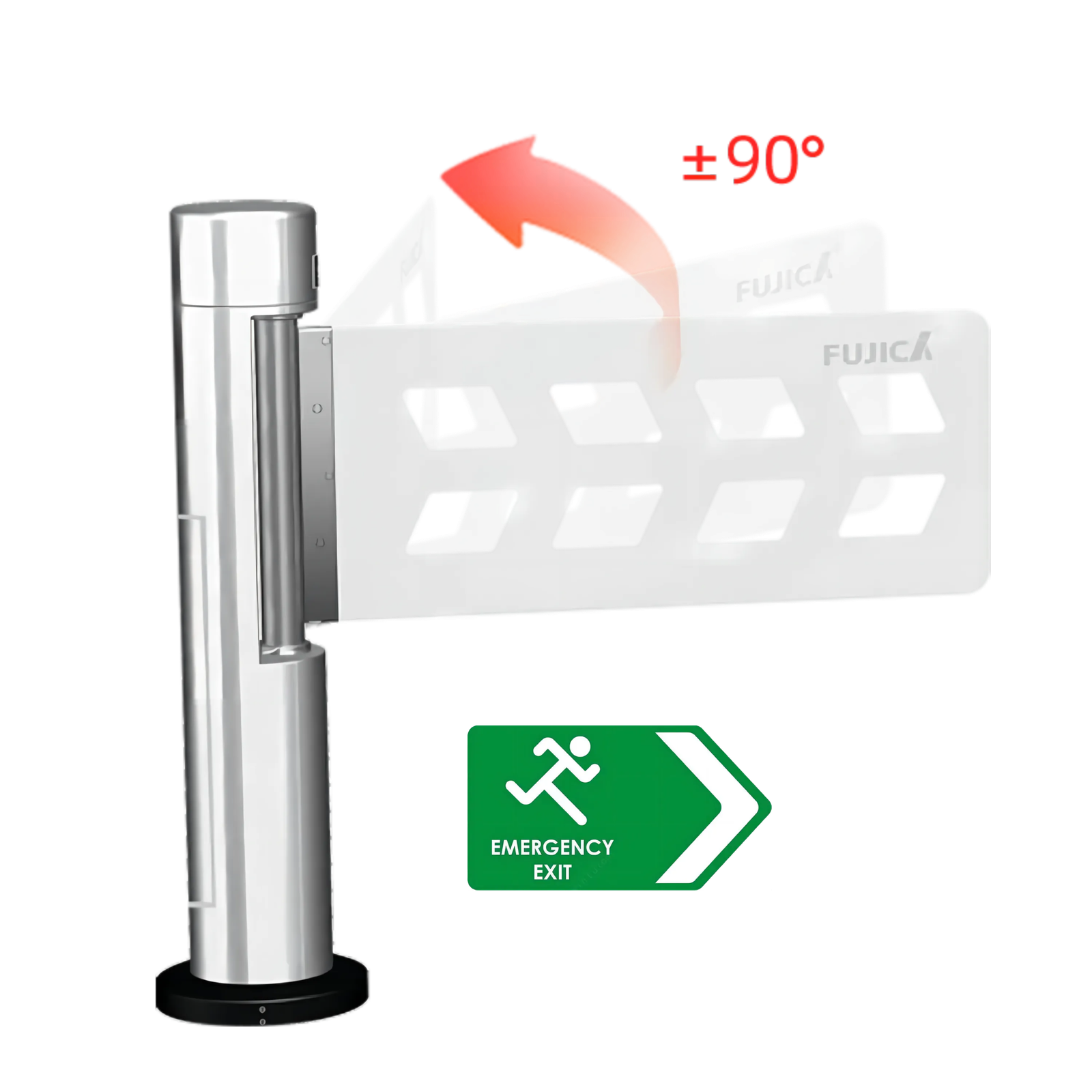 FUJICA swing gate barrier pedestrian turnstile stainless steel product image access control
