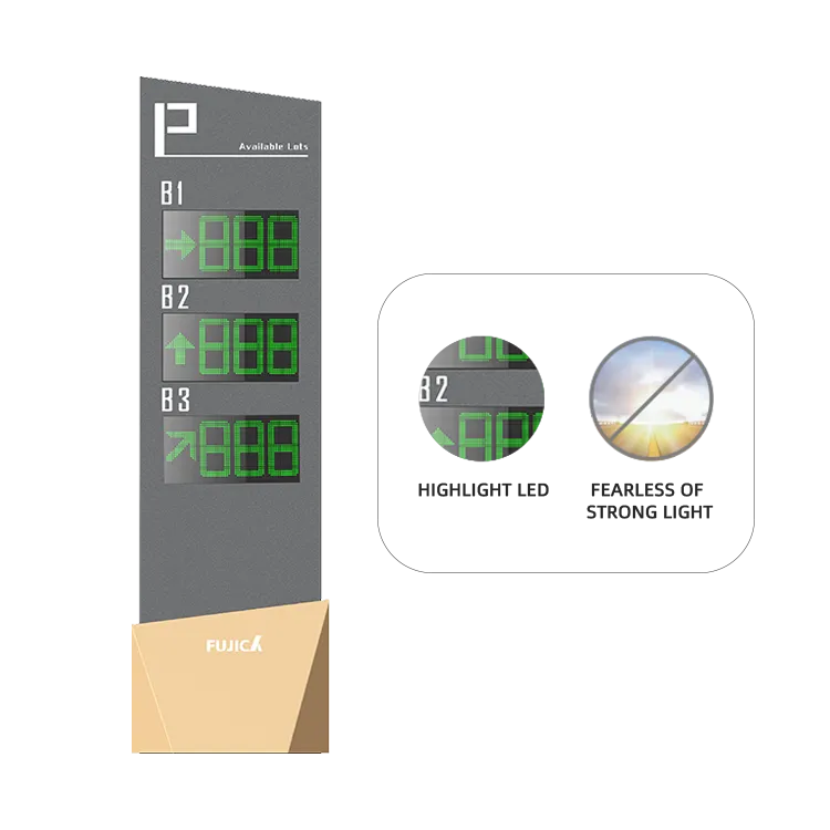 FUJICA multi-level parking guidance display pole sign available lots per floor B1 B2 B3 B4 product image