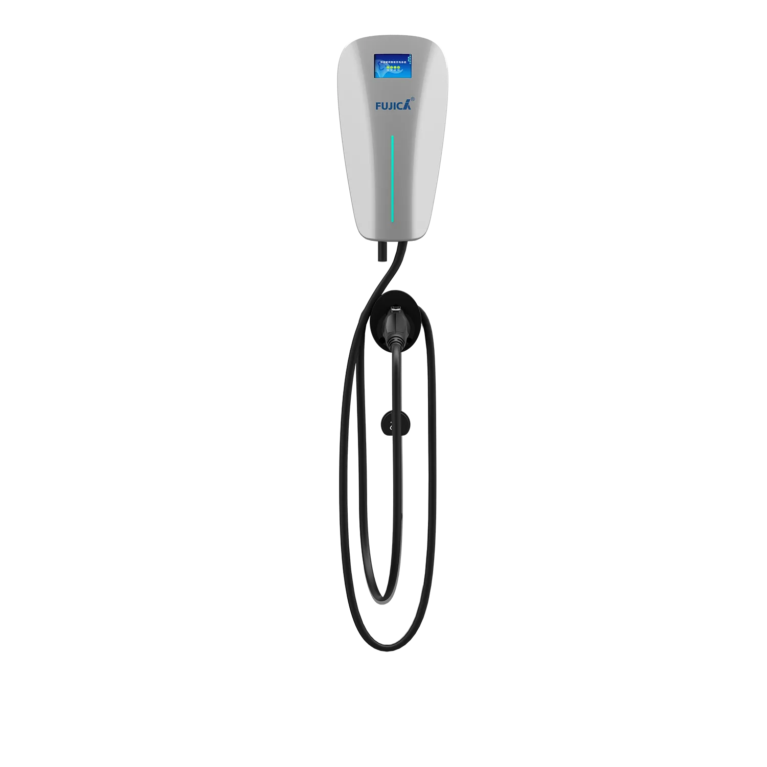 FJC-TE001 7KW AC EV charger display and charging interface