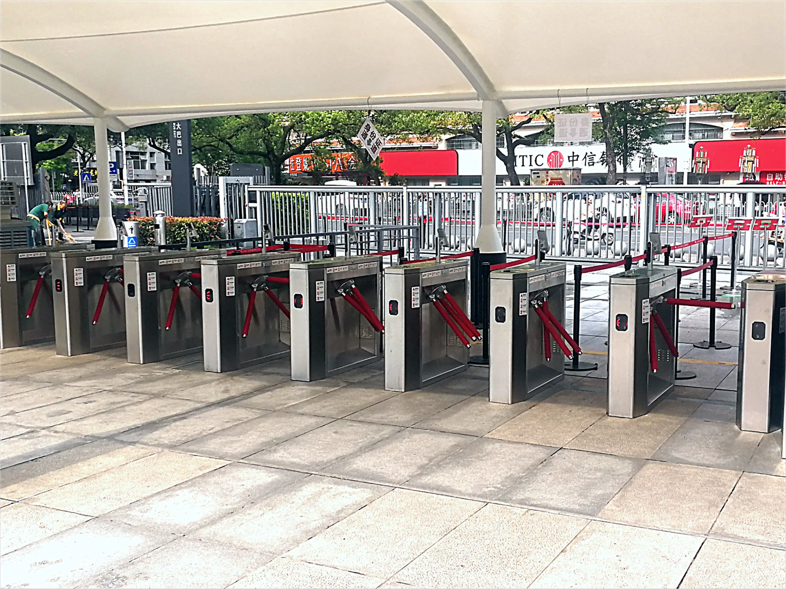 FUJICA tripod turnstile pedestrian access control gate stainless steel product image