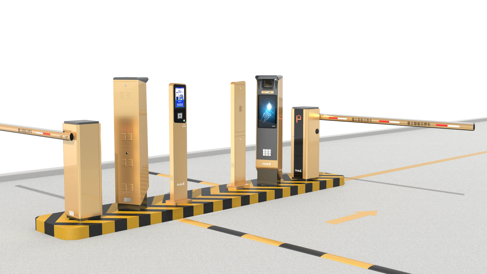 imgi_4_d461afbe-20d8-4e44-b70d-e9d3ff7acd76 FUJICA parking barrier gate with ticket dispenser access control system