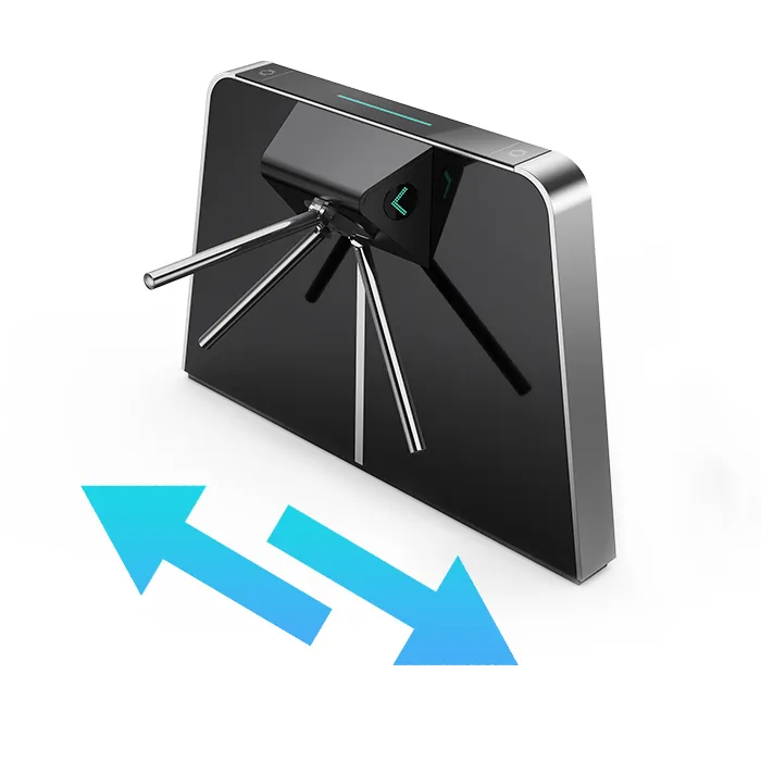 FUJICA tripod turnstile black stainless steel pedestrian access control gate product image