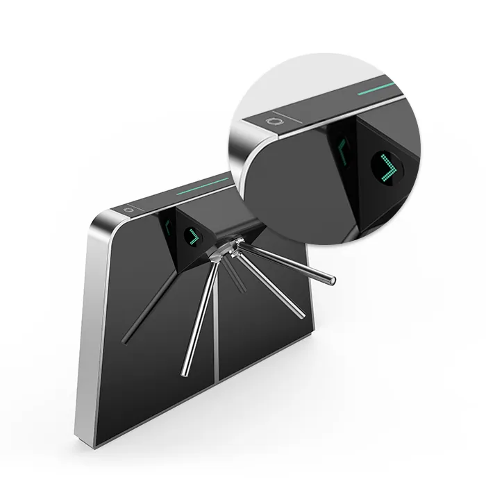 FUJICA tripod turnstile black stainless steel pedestrian access control gate product image