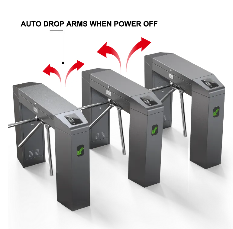 FUJICA tripod turnstile pedestrian access control gate stainless steel product image
