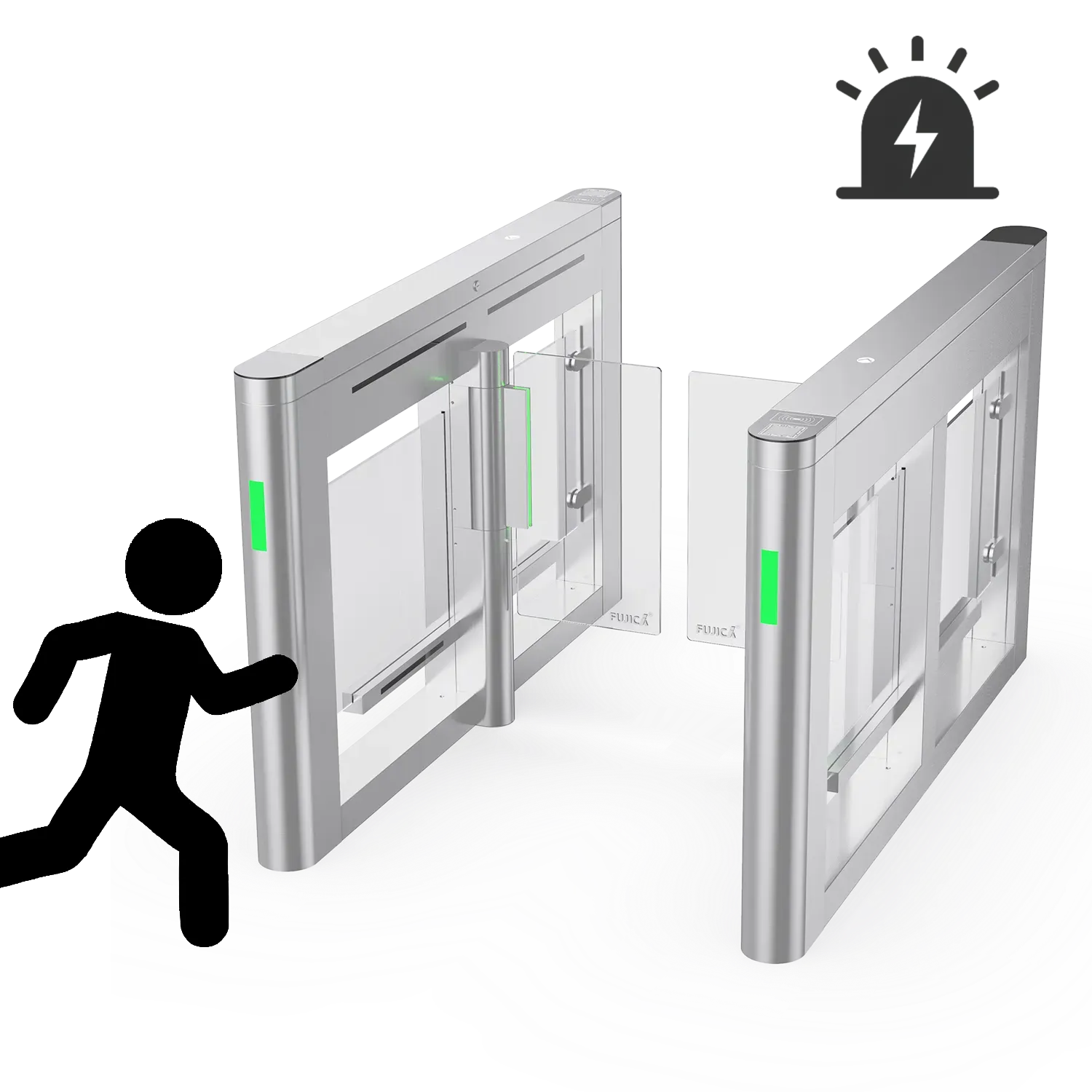 imgi_7_5409b3f2-1722-4563-ac27-b4d2adcf440b FUJICA FJC-Z2358GB swing gate automatic reset self-check pedestrian turnstile product image